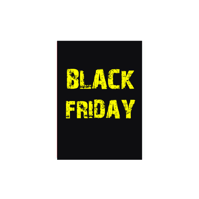 Plakat - Black Friday - 50 x 70 cm. Gul