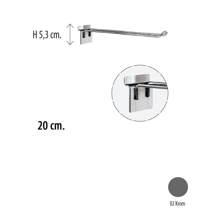 Euro krog eller dobbeltkrog 20 cm til rillepanel