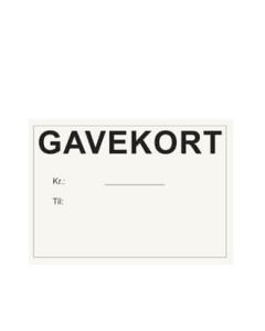 Gavekort - 100 stk.