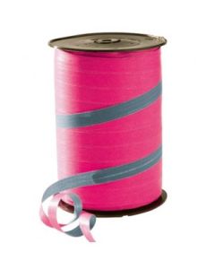 Gavebånd, mat, tofarvet, grå/fuchsia, 10 mm, rulle med 250 m