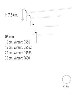 Varekrog - Hvid - t/ rillepanel